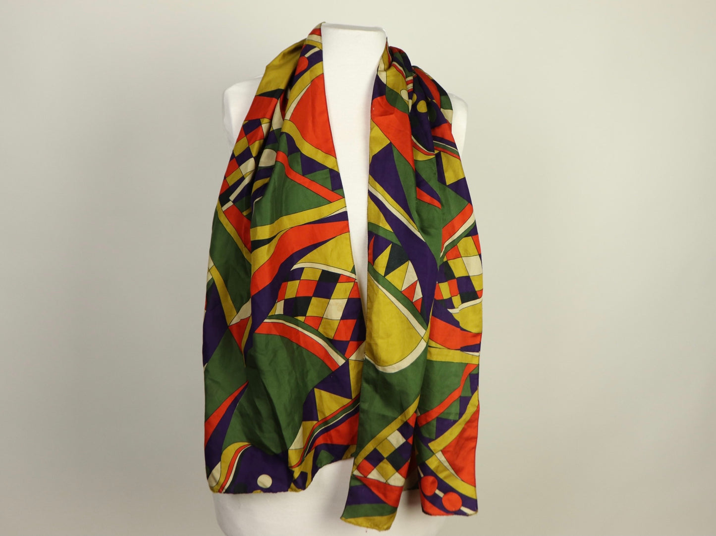 Geometric Scarf, 1970s vintage