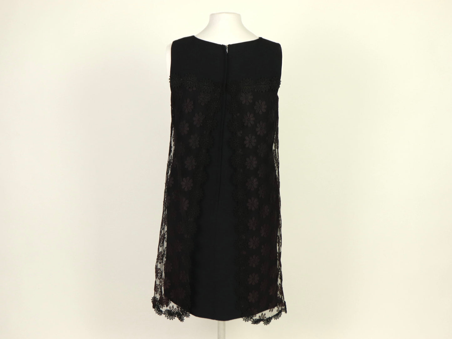 Black Lace Shift Dress, 1960s Vintage