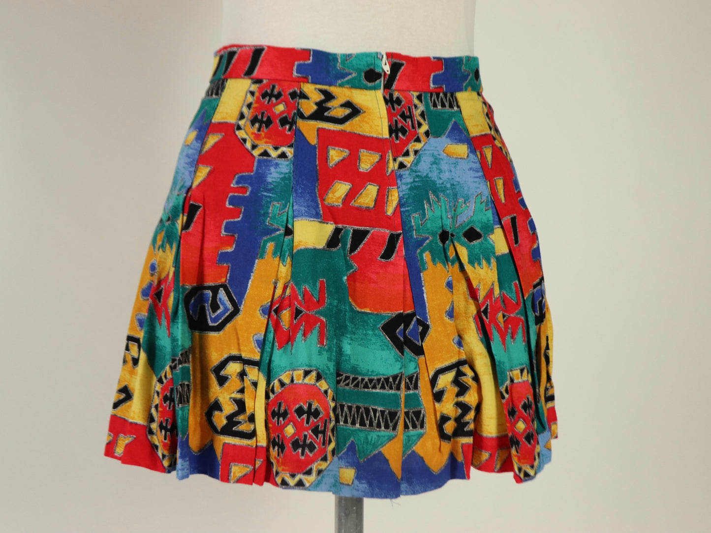 Abstract Pleated Tennis Skirt, Marcia, 1980s Vintage