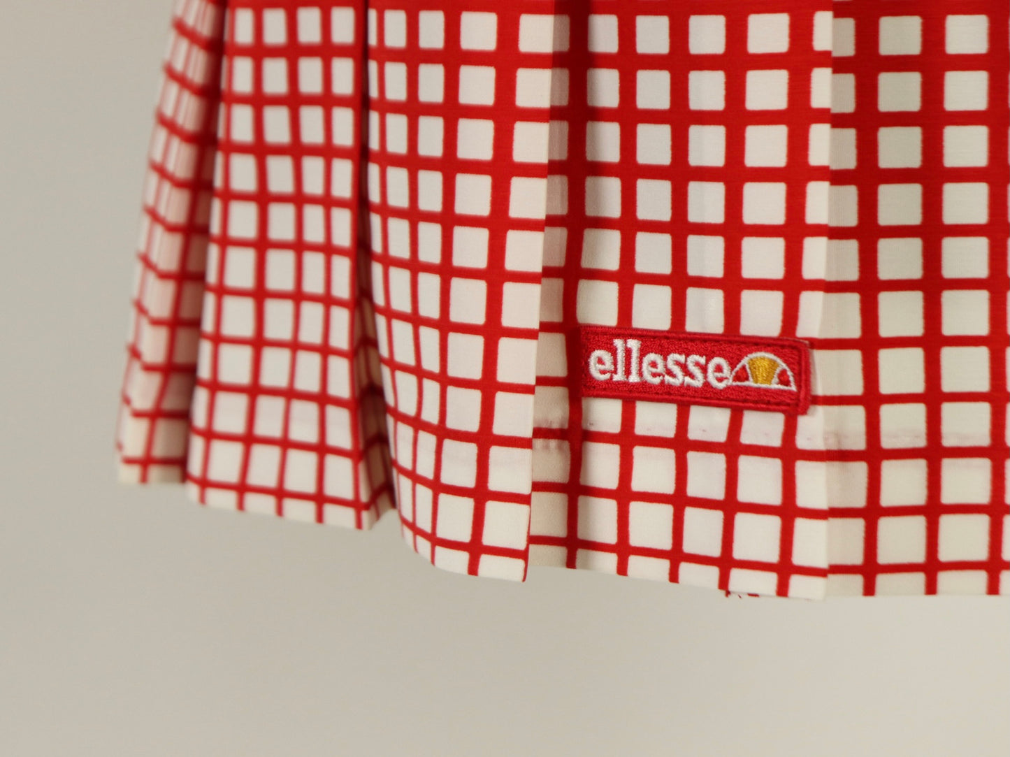 Red Pleated Tennis Skirt, Ellesse, 1980s Vintage