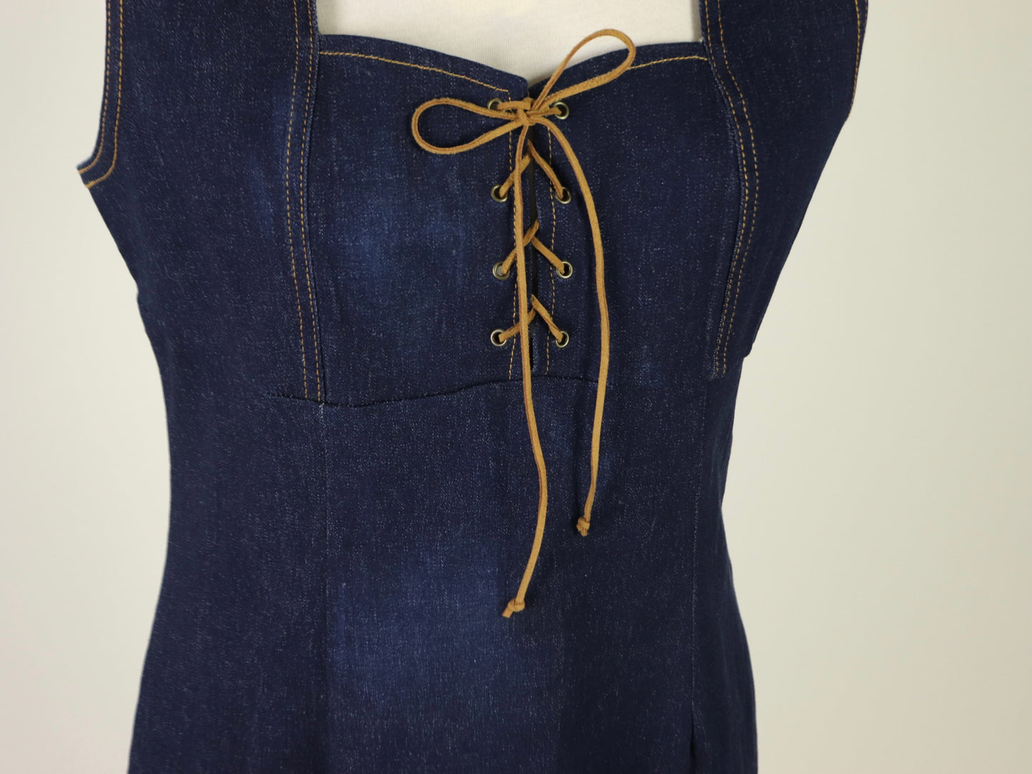 Denim mini dress, G.A.S, 1990s Vintage