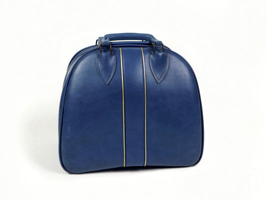 Blue Colonial Bowling Bag, 1970s Vintage