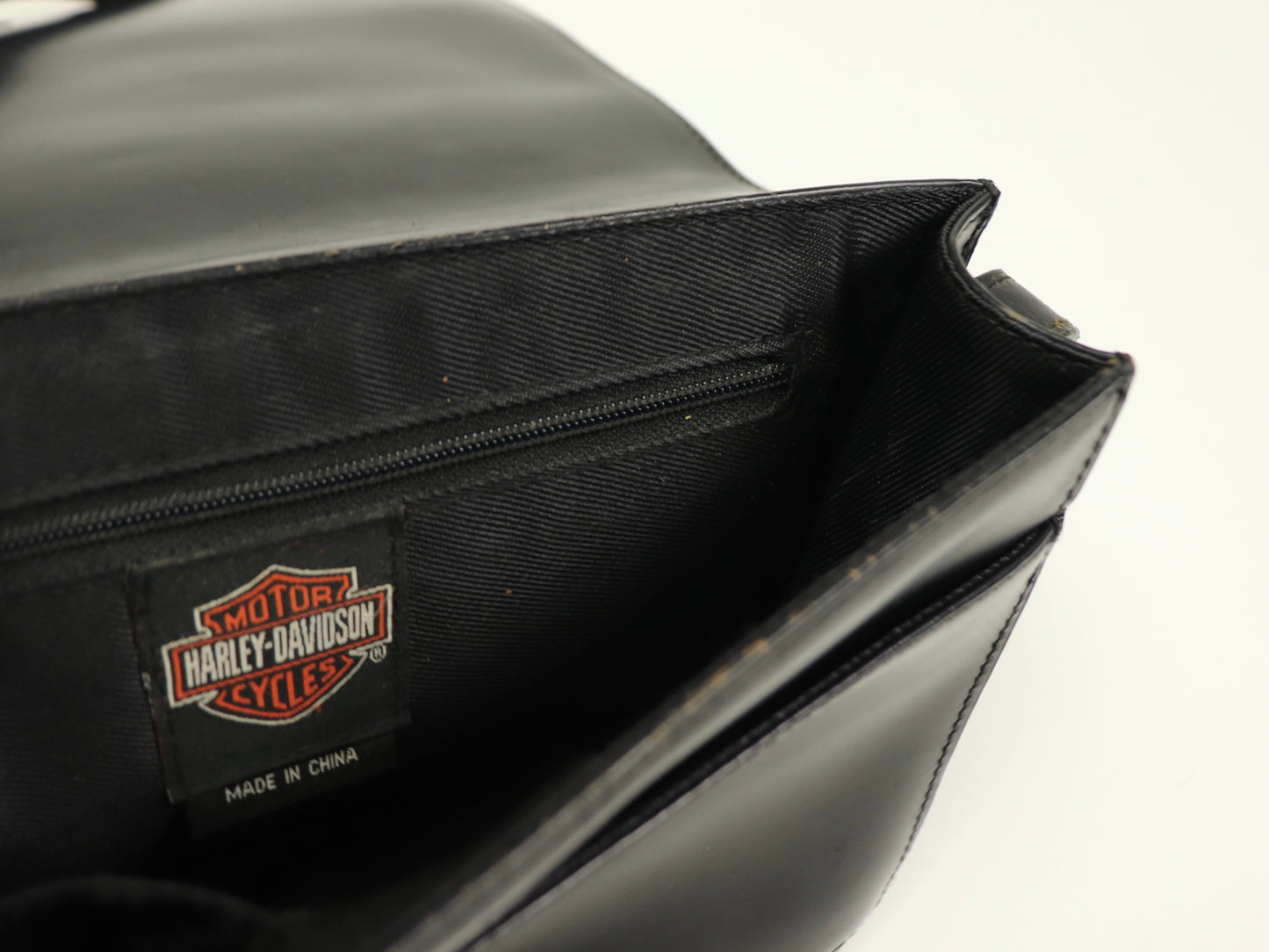 Harley Davidson Leather Shoulder Bag, y2k Vintage