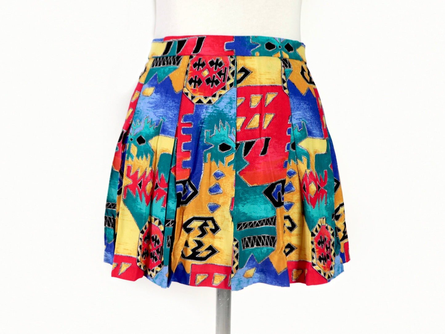 Abstract Pleated Tennis Skirt, Marcia, 1980s Vintage