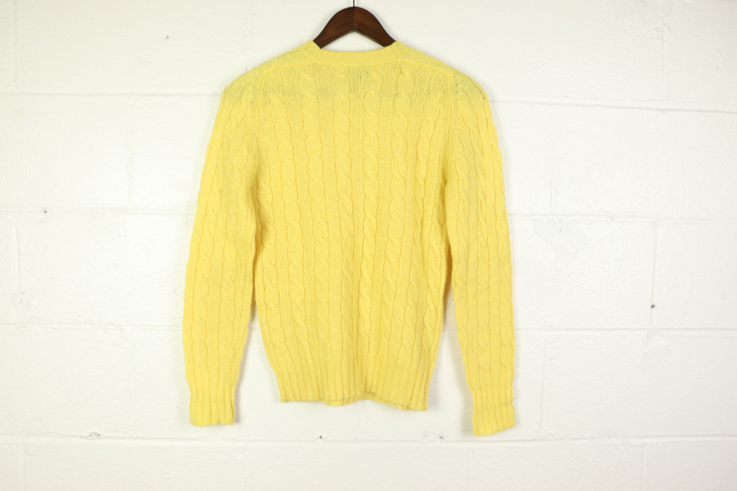 Yellow Wool Sweater, 1970s Vintage