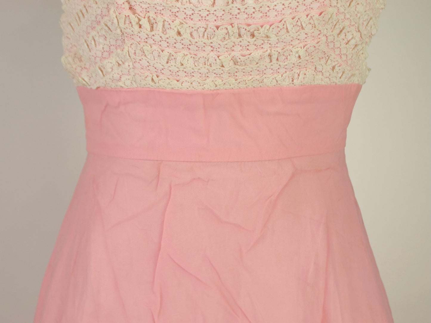 Pink Chiffon Prom Dress, 1950s Vintage