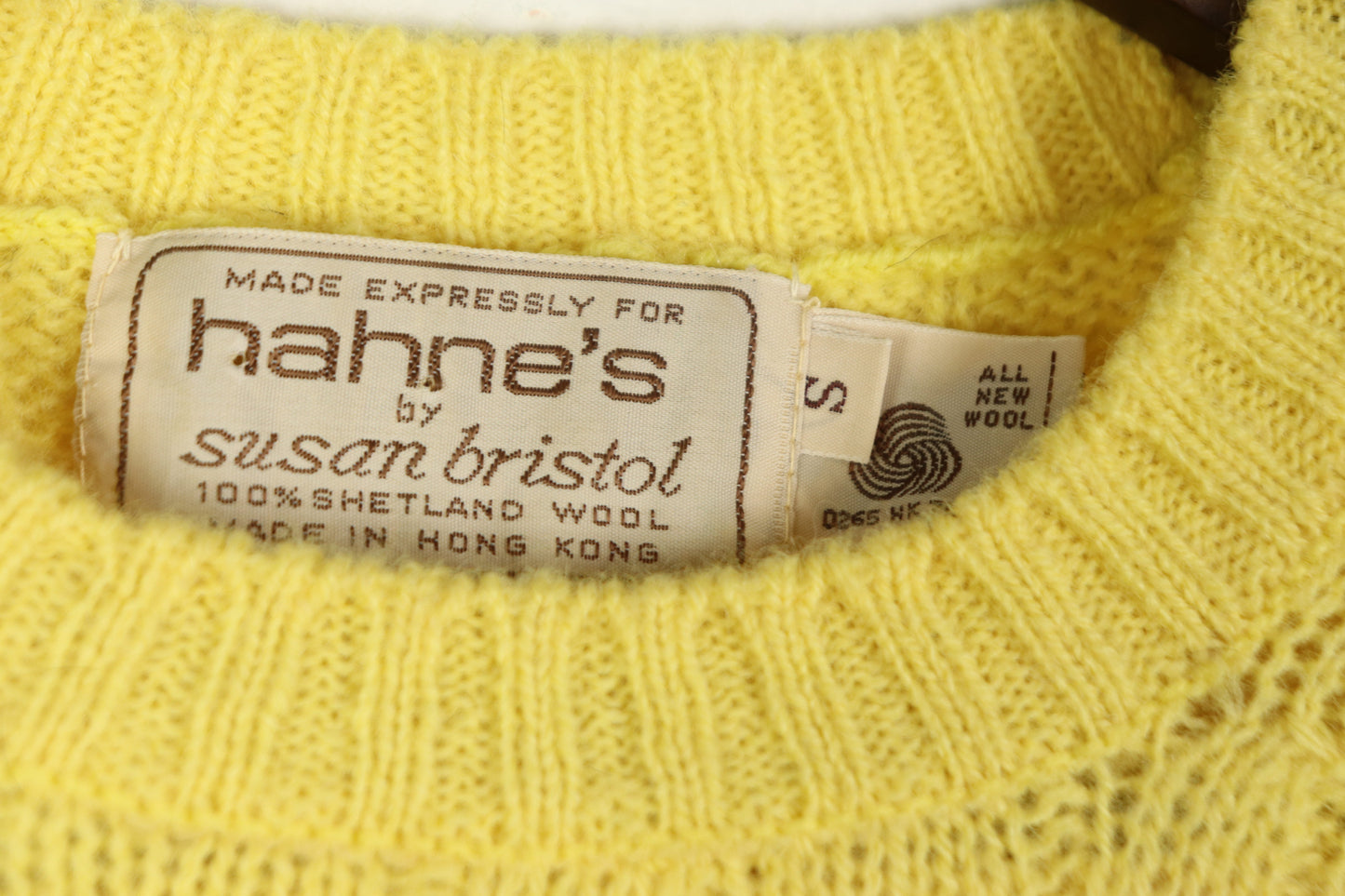 Yellow Wool Sweater, 1970s Vintage