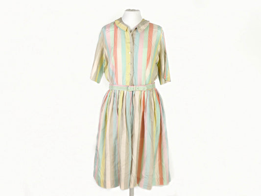 Silk Button Down Dress, Hope Reed, 1950s Vintage