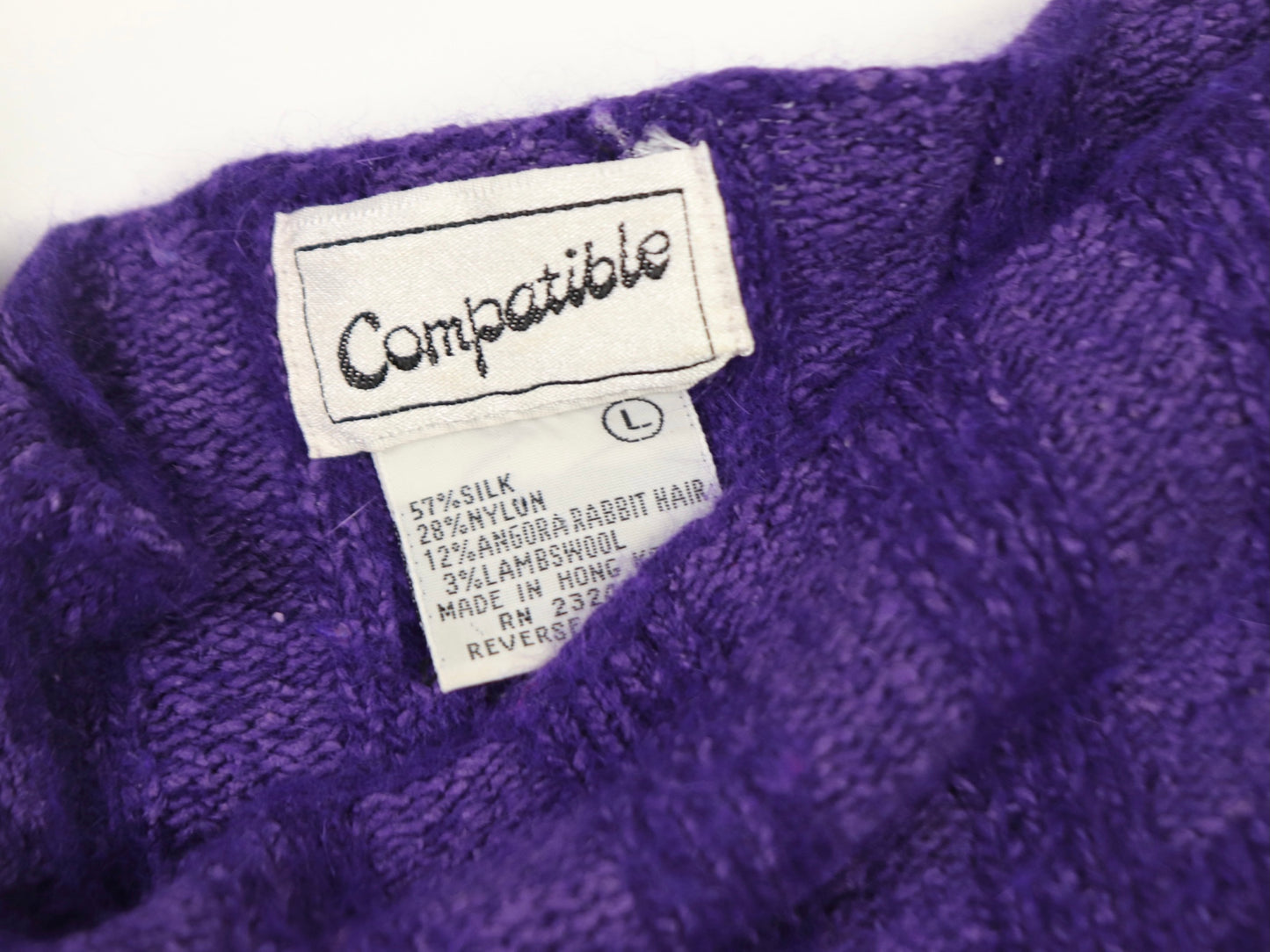 Purple lightweight sweater, Compatible, 1980s vintage