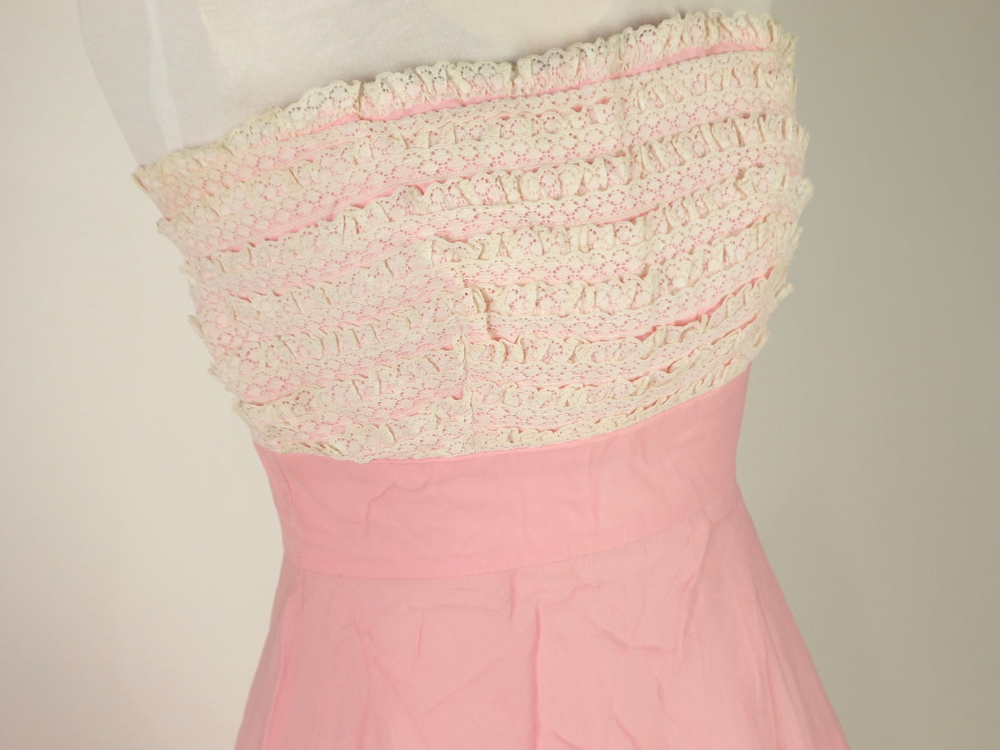 Pink Chiffon Prom Dress, 1950s Vintage