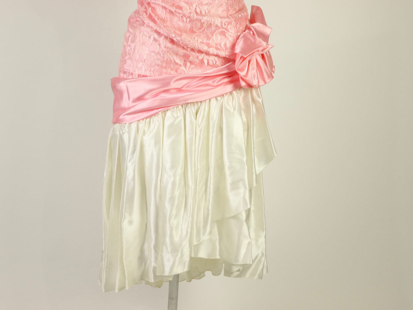 Pink Frilly Prom Dress, 1980s Vintage