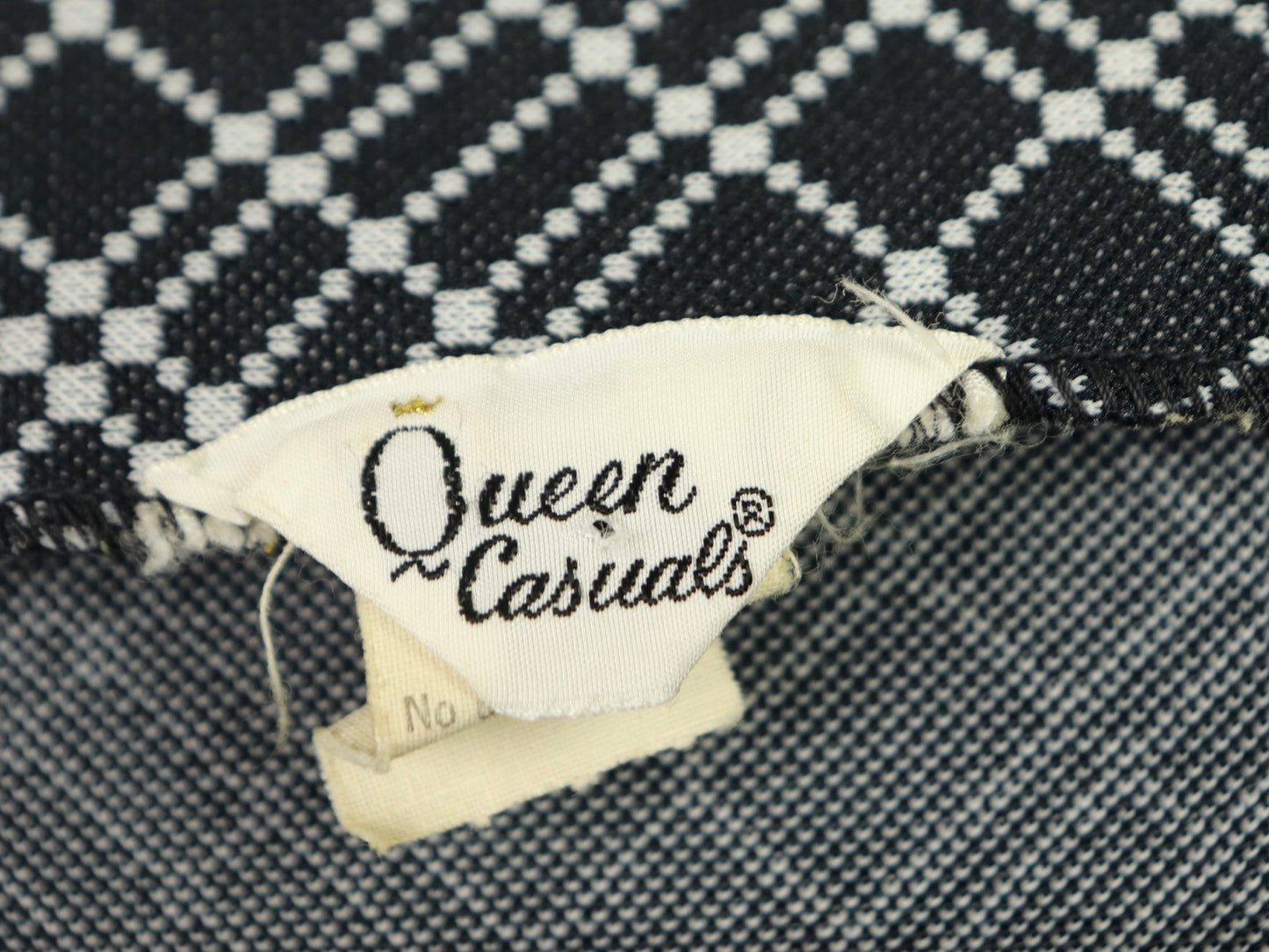 Black Plaid Vest Top, Queen Casuals, 1970s Vintage