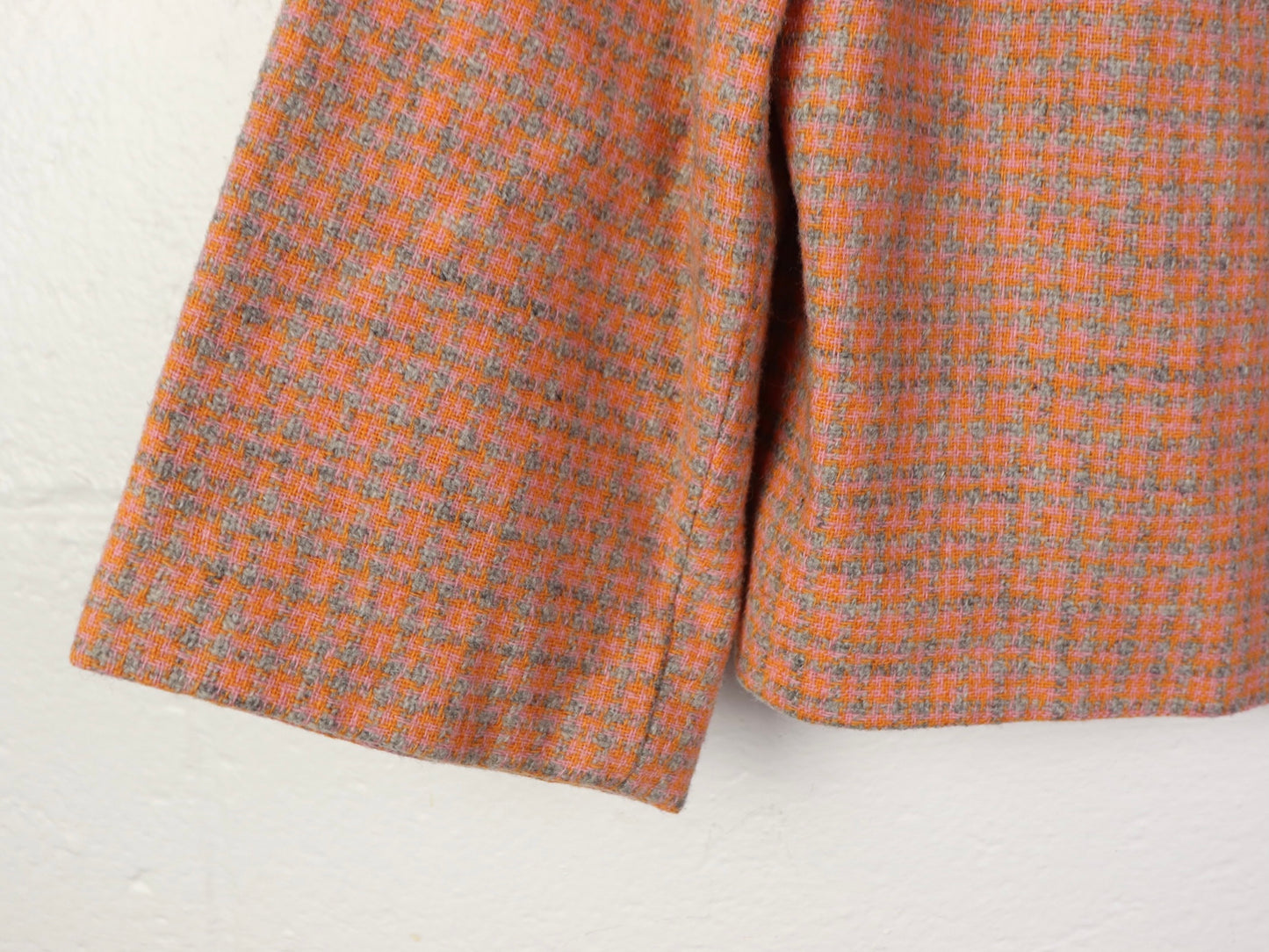 Orange Plaid Cropped Jacket, Pendleton, 1960s vintage