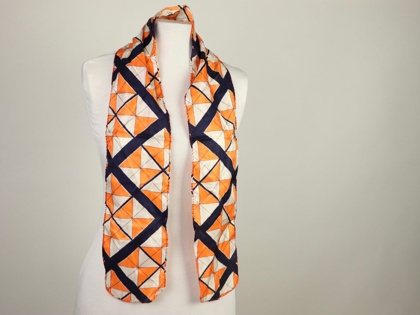 Geometric Neck Scarf, 1970s vintage