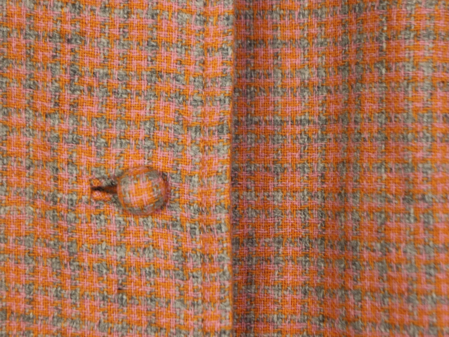 Orange Plaid Cropped Jacket, Pendleton, 1960s vintage