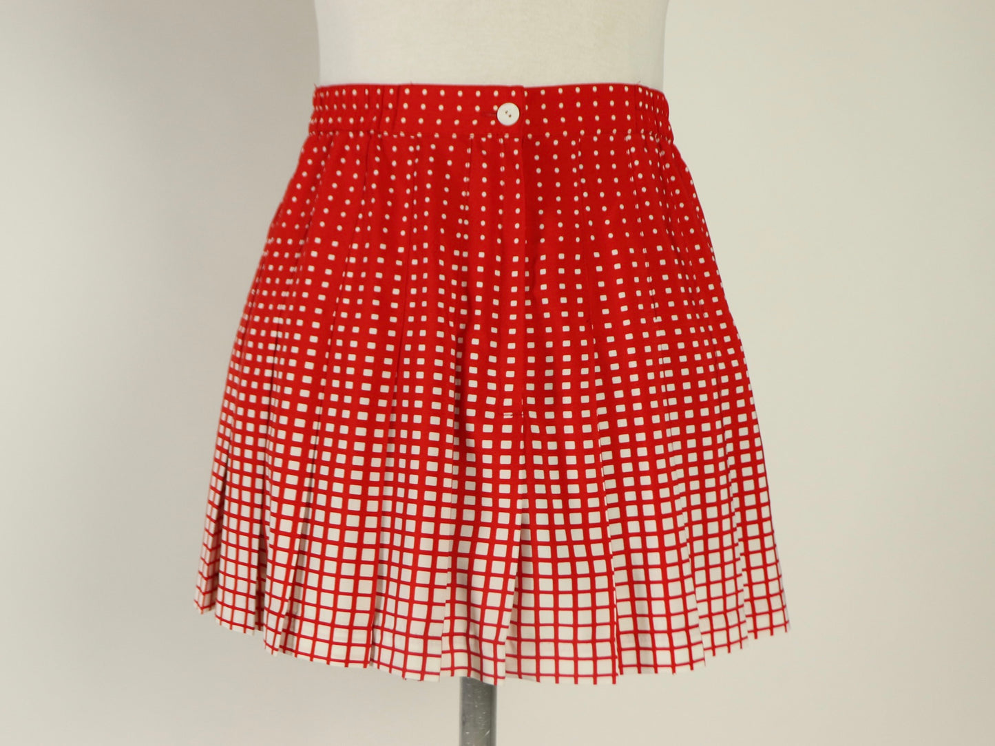 Red Pleated Tennis Skirt, Ellesse, 1980s Vintage