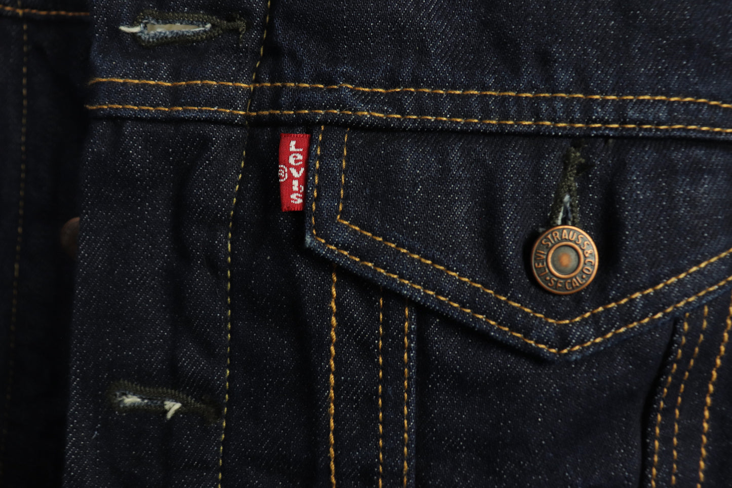 Dark wash denim Levi’s jacket