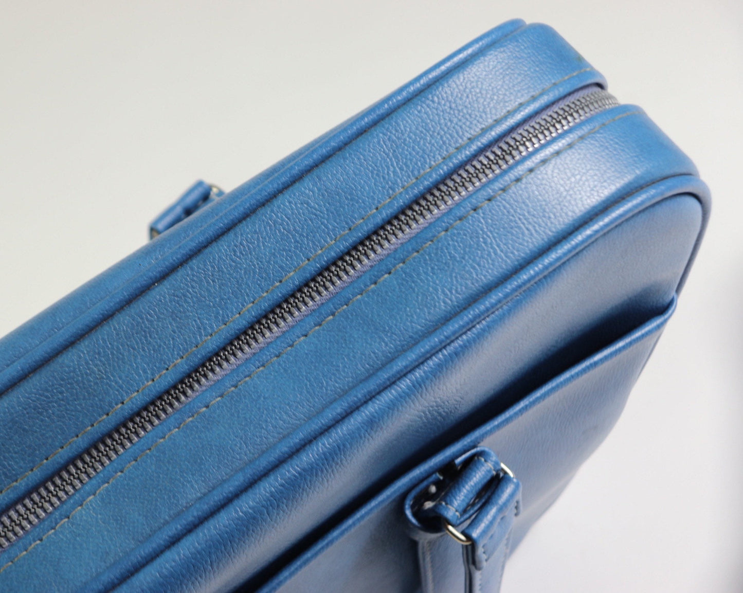 Blue samsonite luggage bag, 1970s vintage